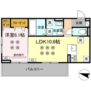 グレースメゾンコンフォートメゾン グレースメゾン【1階】の間取り