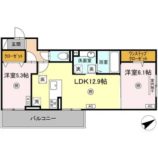 ペルへ尾ノ上【1階】の間取り