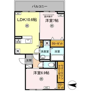 グランフォレスト大江【2階】の間取り