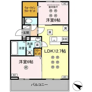 恵彩館【105号室】の間取り