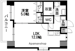 ランドタワーK−1【5階】の間取り