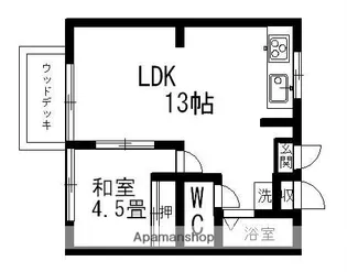 エクシード京塚【1階】の間取り