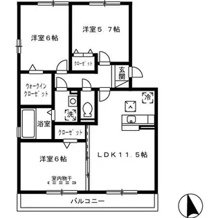 レルシエンテ【2階】の間取り