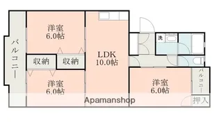メッシーナ月出【3階】の間取り