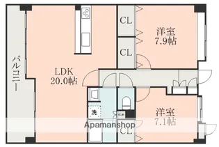 レイクサイドテラス【5階】の間取り