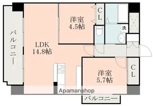 エルフィナ八王寺 B棟【8階】の間取り