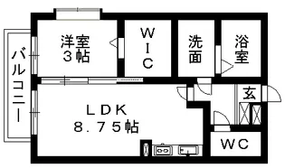 メゾンミュー A棟【2階】の間取り