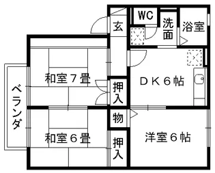 レジデンス’95 A棟【1階】の間取り