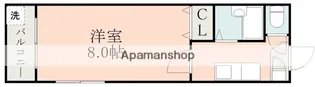 ヴィサージュ黒髪【4階】の間取り