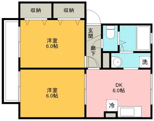 ウィルモア輝 A棟【2階】の間取り