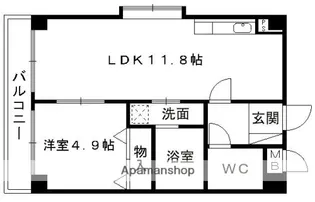 サンセール月出【6階】の間取り