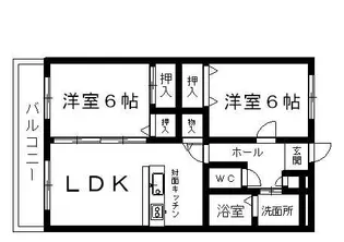グランディールさくら【403号室】の間取り