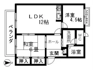 フレグランス出水【102号室】の間取り