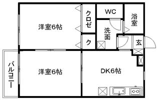 サンハイム御領【103号室】の間取り