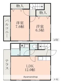 熊本県熊本市北区麻生田1丁目【アパート】の間取り