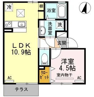 サングレイス【1階】の間取り