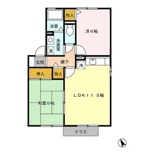 セジュールトキ【1階】の間取り