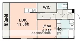 オリエンス幾久富【1階】の間取り