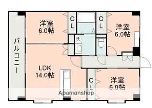 レアルコート【3階】の間取り