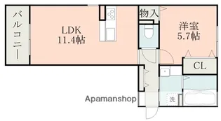 フェリオ・ウーノ【1階】の間取り