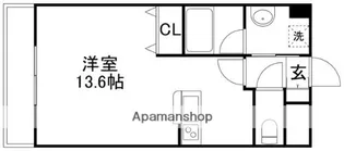 ミリーサ菊陽【7階】の間取り