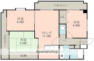 クリスタルマンション【4階】の間取り