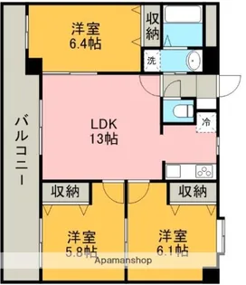 デュアラス・コア【3階】の間取り