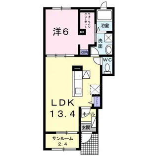 ルミエールⅠ【1階】の間取り