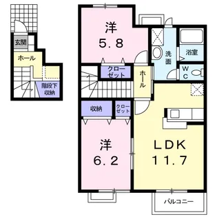 ジョイス コーポA【2階】の間取り
