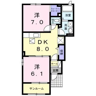 フォレスタ深川【1階】の間取り