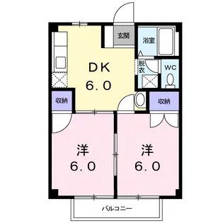 コーポアイガエリⅠ【2階】の間取り