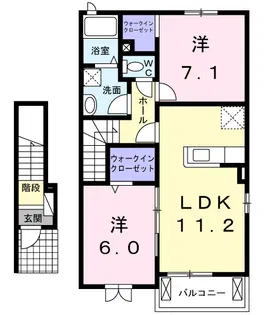 セレノカーサOMI【2階】の間取り