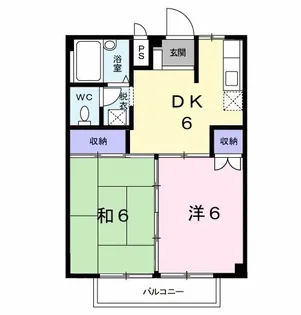 平國ハイツ【2階】の間取り