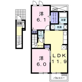 エアリーヒルズ・Ⅱ【2階】の間取り
