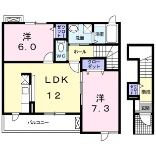 ファザム・ビュウ菊池【2階】の間取り