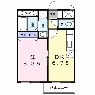 デリジェンテ大窪【2階】の間取り