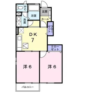 アルバ北出口Ⅰ【1階】の間取り