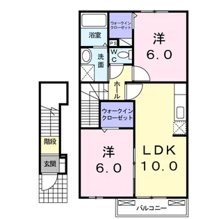 ソレイユⅡ【2階】の間取り