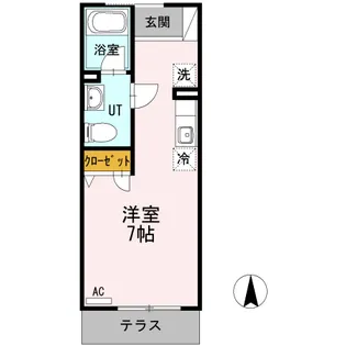 メロンハウス鶴羽田【1階】の間取り