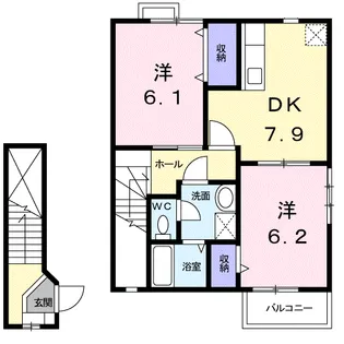 メゾンクレスト【2階】の間取り