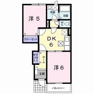 ラ・プラージュ モア【1階】の間取り