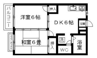 アメニティライフ鶴【1階】の間取り