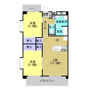 グランディールさくら【4階】の間取り