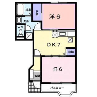 エクセラン大津 B【1階】の間取り