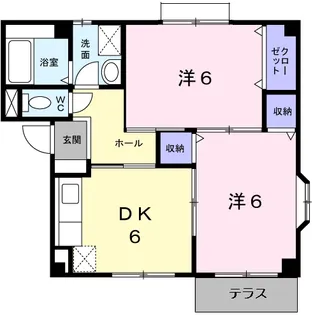 キャロット参番館【1階】の間取り