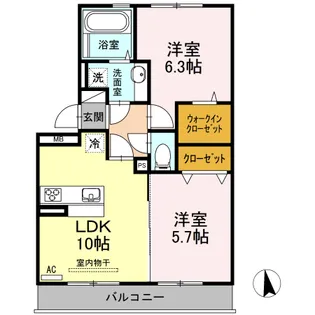 セブンリーフクローバー【3階】の間取り