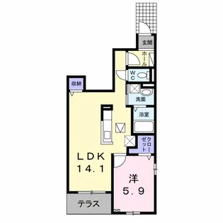 マジャリスⅠ番館【1階】の間取り