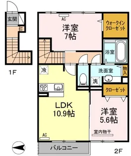 グランドソレイユⅡ【2階】の間取り