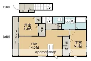 (セキスイ)サングリーンズⅢ【2階】の間取り