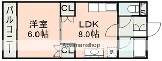 セジュール下南部【1階】の間取り